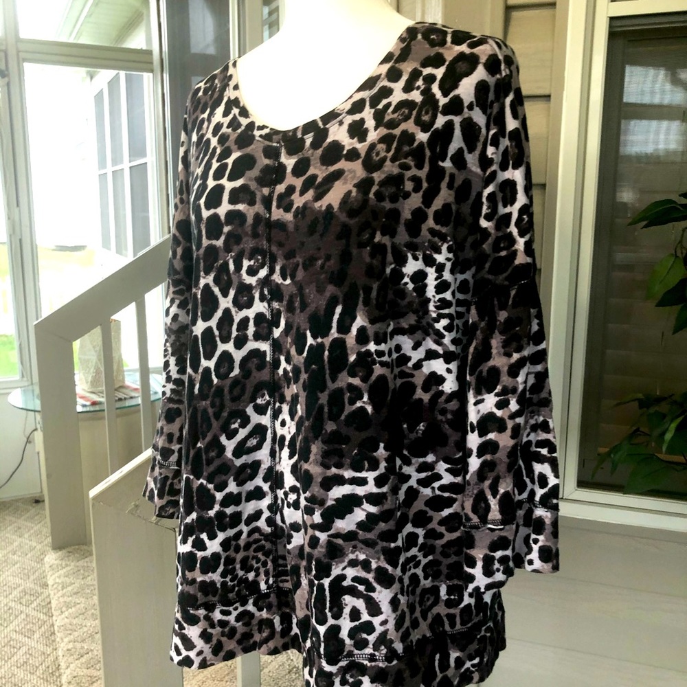 Leopard print knit top from Lane Bryant